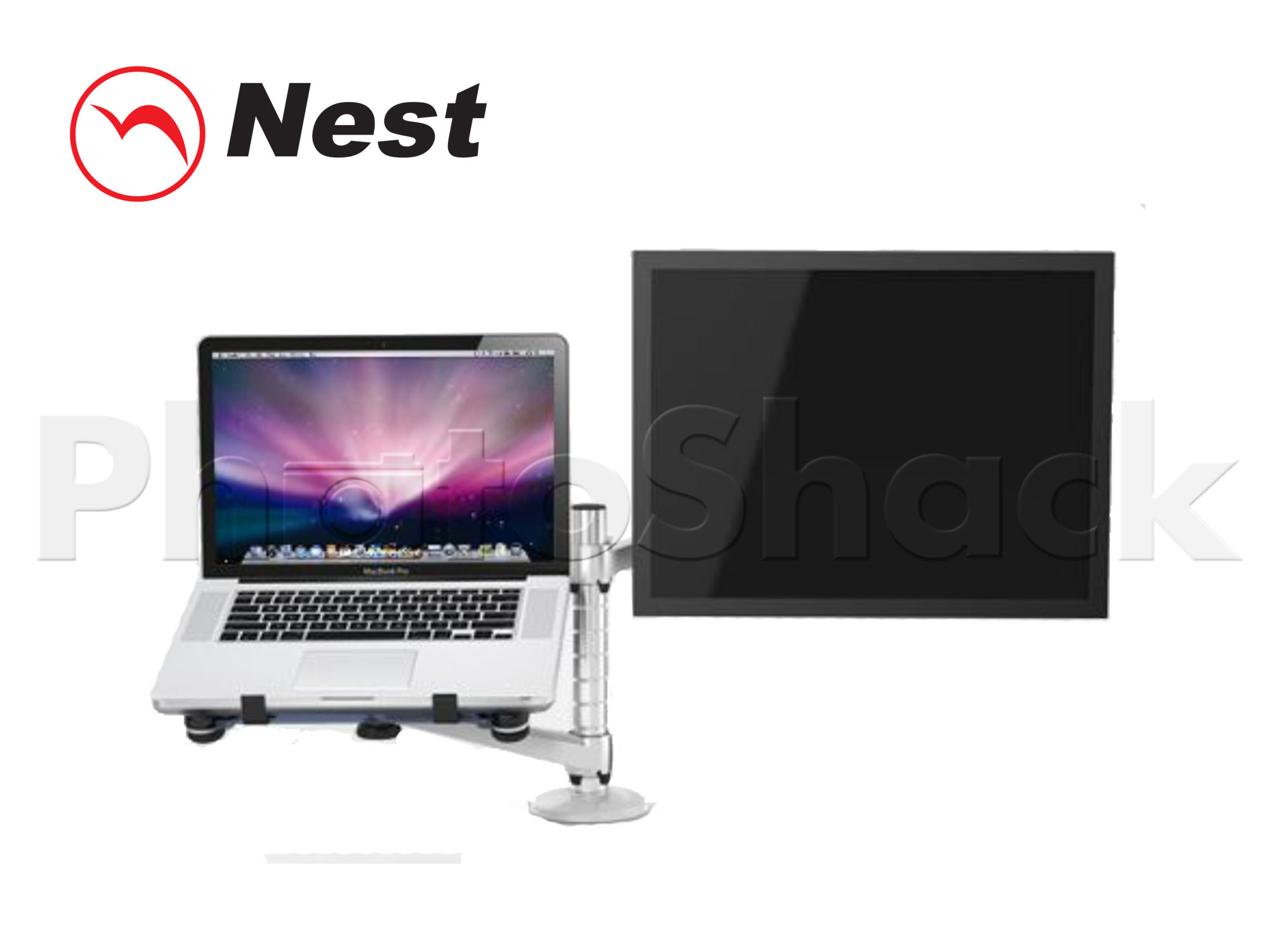 Dual Mount for LCD + Laptop S - SILVER